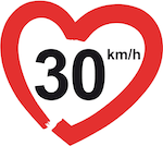 zur Tempo-30-Initiative 30-km/h-Herz