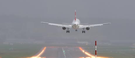 Foto von einem landenden Flugzeug