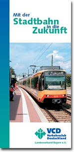 Titelbild des Flyers Stadtbahn in die Zukunft