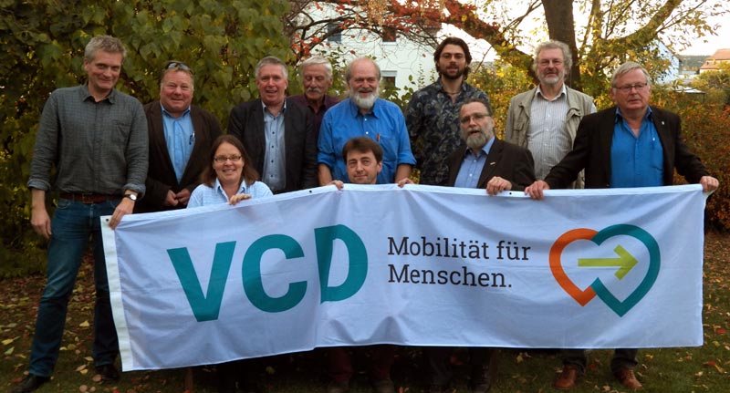 Der Vorstand des VCD Landesverbands Bayern Die Mitglieder des neunköpfigen Vorstands und der Landesgeschäftsführer