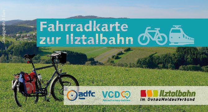 Titelbild der Fahrradkarte Titelbild der Fahrradkarte zur Ilztalbahn